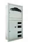 Bradley
5912_10
1-Stall Seat Cover / Paper Dispenser / Napkin Disposal Combination Unit Semi-Reces