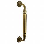 Baldwin2578_MTG8Richmond XL Door Pull with Roses 10 in. CtC for Glass Door Prep with Rosettes 